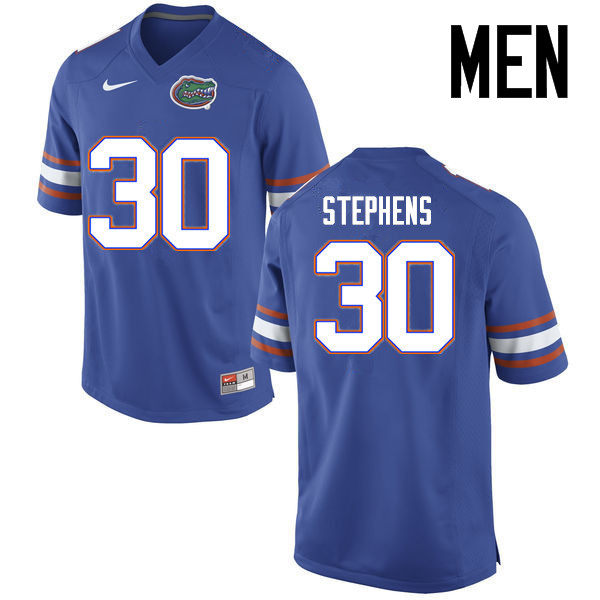 Men Florida Gators #30 Garrett Stephens College Football Jerseys Sale-Blue - Click Image to Close
